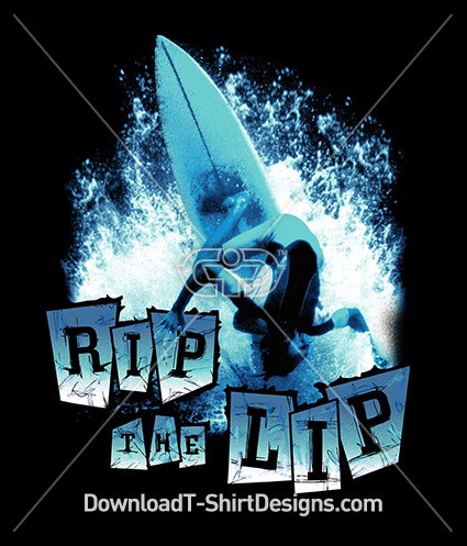 Rip The Lip Surfer Surfboard Blue Wave