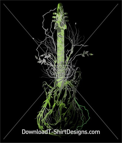 Guitar Tree Branches Music
