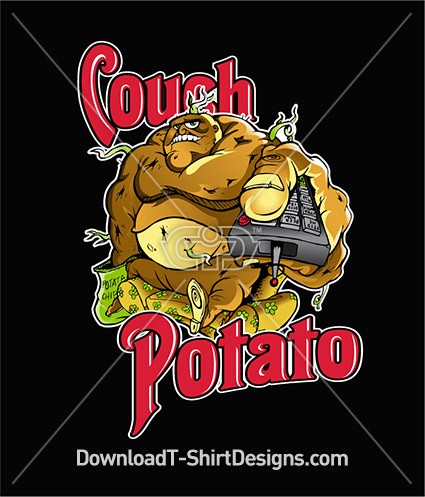 Couch Potato Remote Control Cartoon