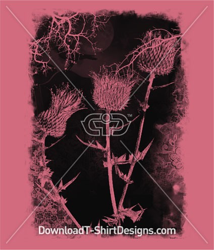 Floral Flower Lace Monoprint