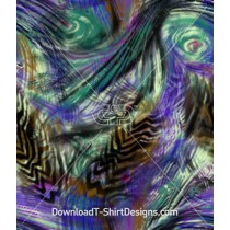 Blurred Swirling Peacock Feather Seamless Pattern