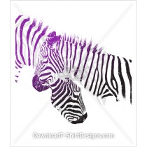 Gradient Zebra Animal Head Stripe