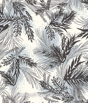 Leaves Branches Plant Spots Seamless Pattern