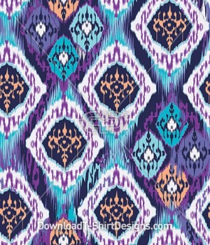 Ethnic Purple Modern Ikat Seamless Pattern